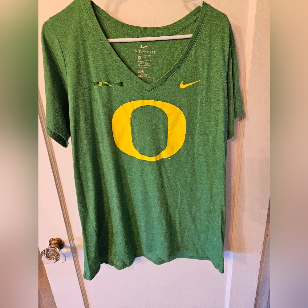 Nike Green T-Shirt with Yellow Logo